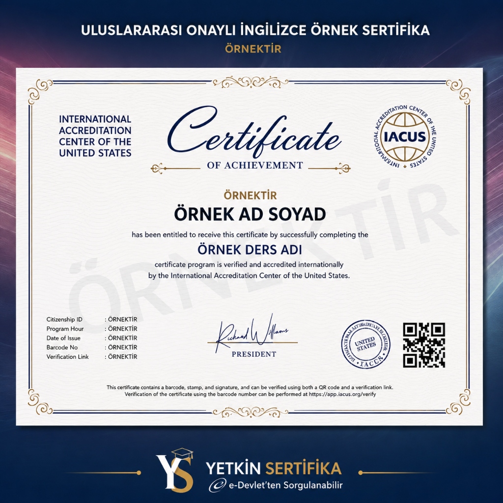 Uluslararası Akredite Sertifika